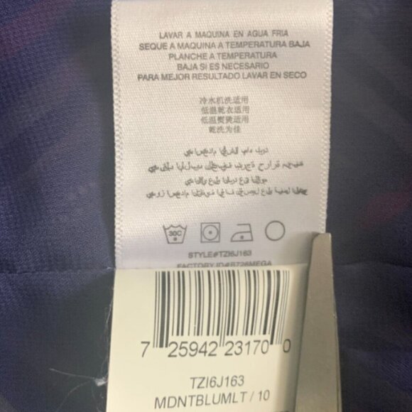 BCBGeneration Dress Multicolor Geometric Print Cap Sleeve Cutout Back Sz 10 #48i - Picture 9 of 9